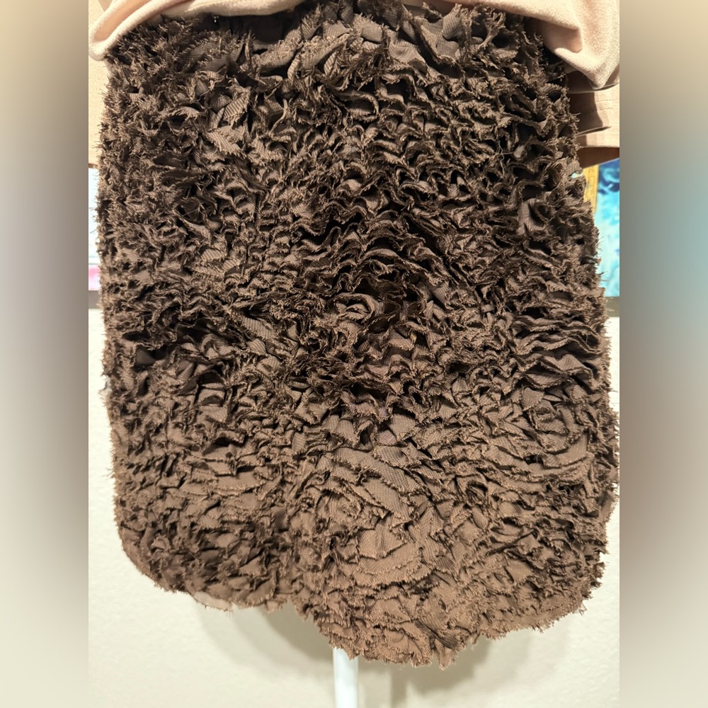 Textured Brown Skirt